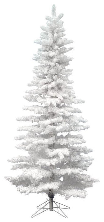 Vickerman A895196LED Flocked Utica Artificial Christmas Tree White LED Lights