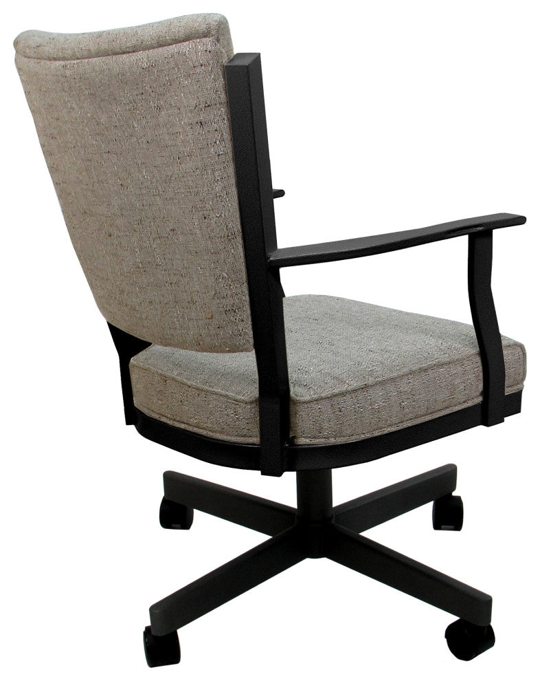 Montana Swivel Metal Dining Caster Chair Reading Base, Hemsath Driftwood - Black