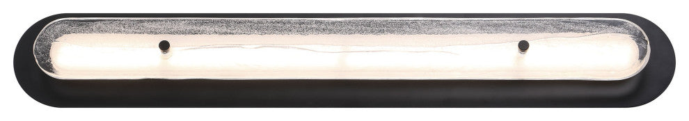 Tramore, Outdoor, 38", Powder Coat Black, Silver Glass