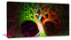 Magical Green Psychedelic Tree, Oversized Abstract Canvas Art Print, 60x28