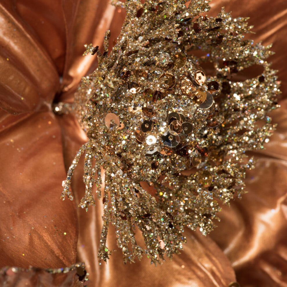 Artificial Pearl Poppy Spray , Mocha, 14"