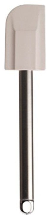 RSVP Medium Silicone Spatula With Stainless Steel Handle, White