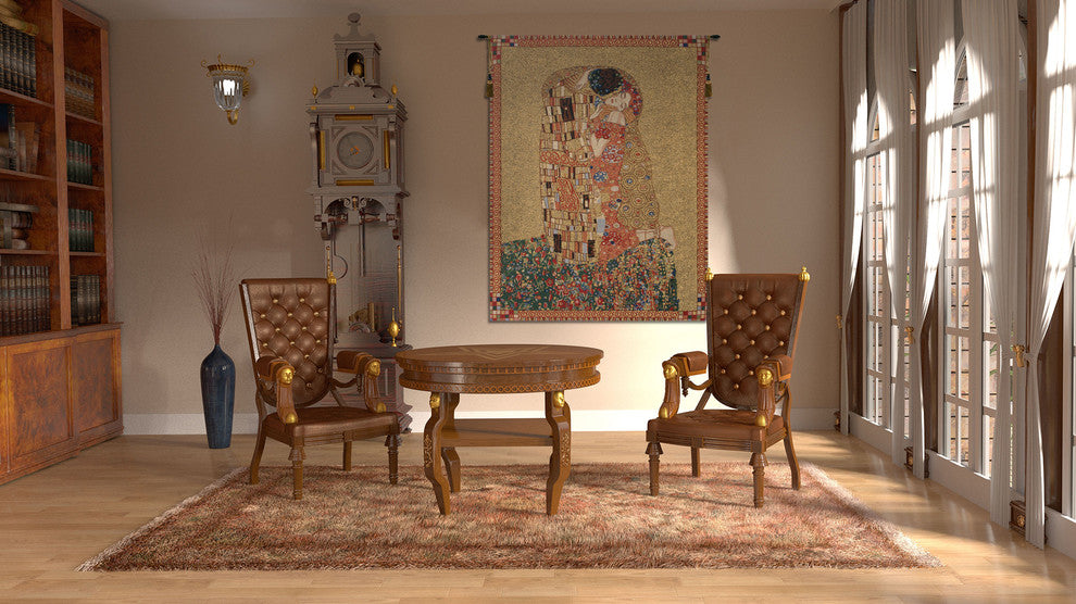 Klimt's Kiss, Wall Tapestry, 33"x23"