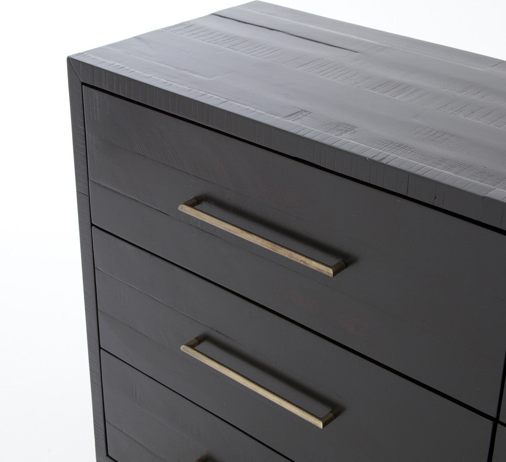 Suki 9 Drawer Dresser Burnished Black, Burnished Black Solid