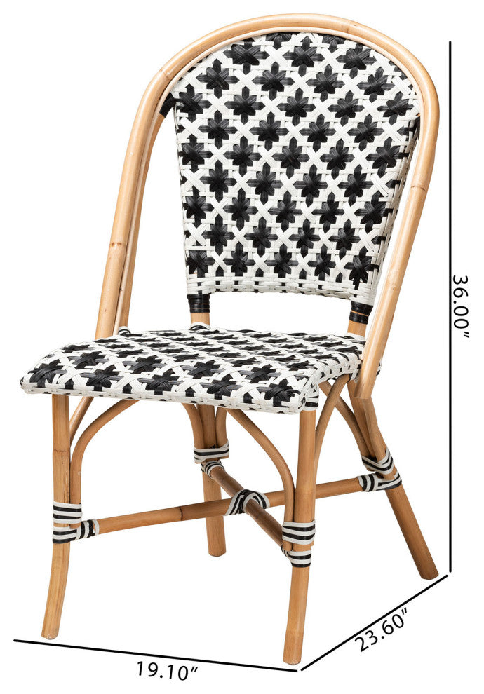 Gia Weaving Natural Rattan 2-Piece  Bistro Chair Set