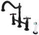 Heritage 8" Center Kitchen Faucet With Side Sprayer