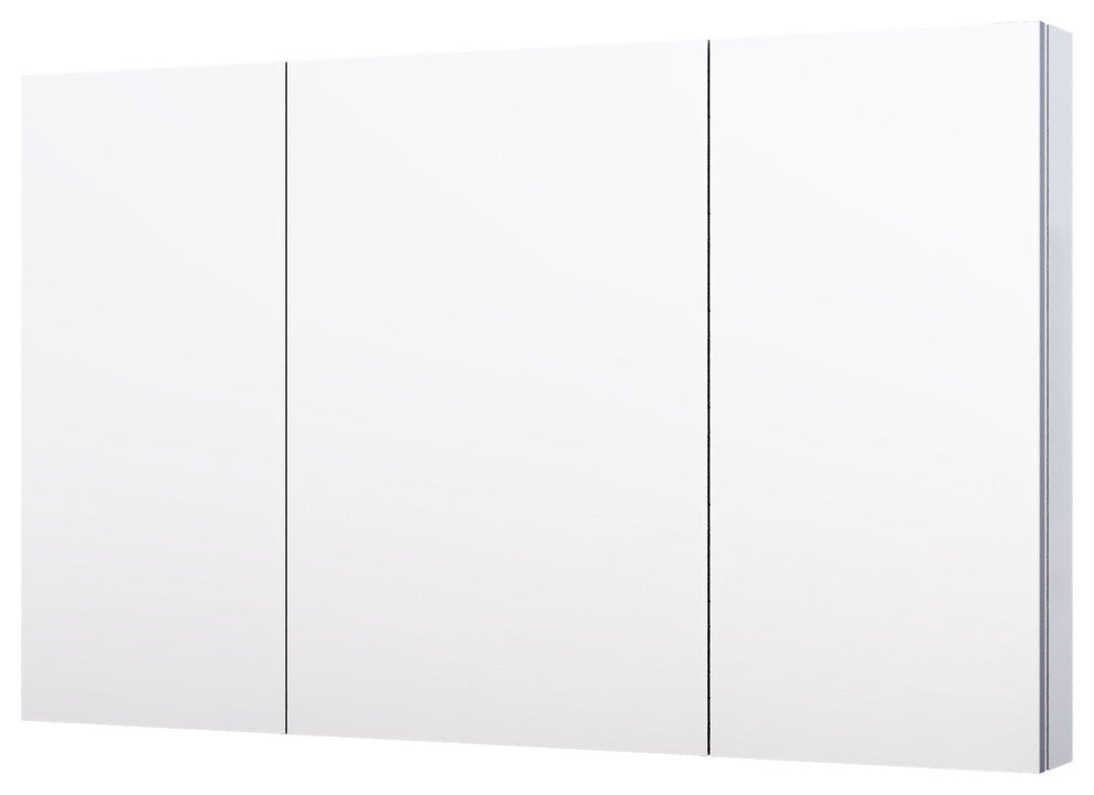 Recessed/Surface Mount Bathroom Medicine Cabinet, Soft-Close Blum Hinges, 48"x30", Triple Swing