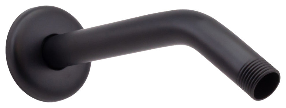 8" Shower Arm In Oil Rubbed Bronze, Powder Coated Flat Black