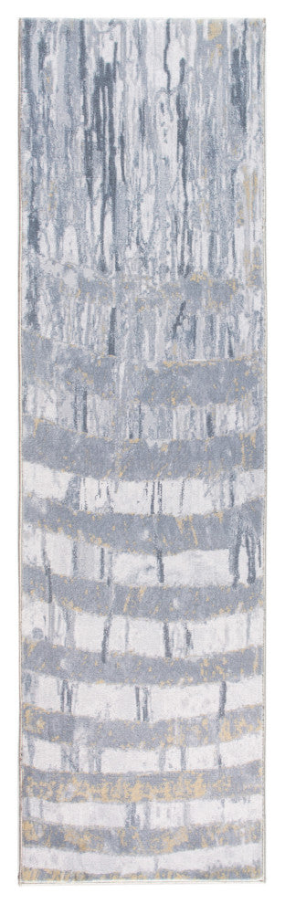6"x9" Gray Distressed Steps Abstract Area Rug