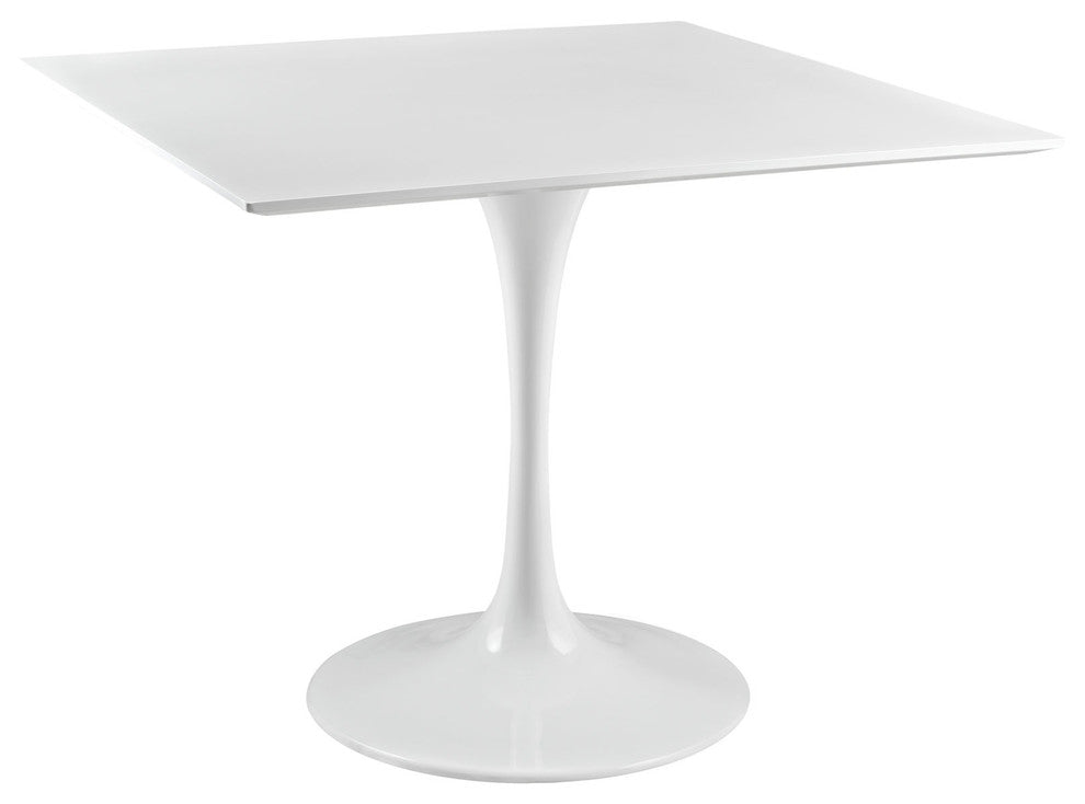 Lippa 36" Square Wood Top Dining Table, White