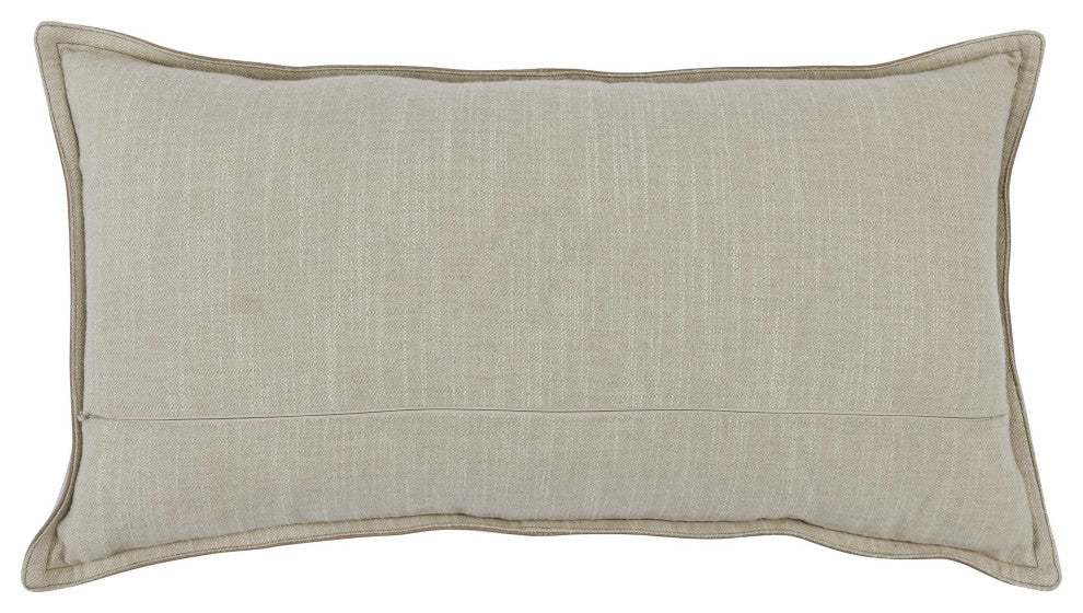 Cheyenne 100% Leather 14"x26" Throw Pillow by Kosas Home, Taupe