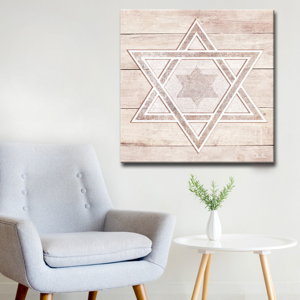 Ready2HangArt Inspirational 'Star of David III' Wrapped Canvas Wall Art