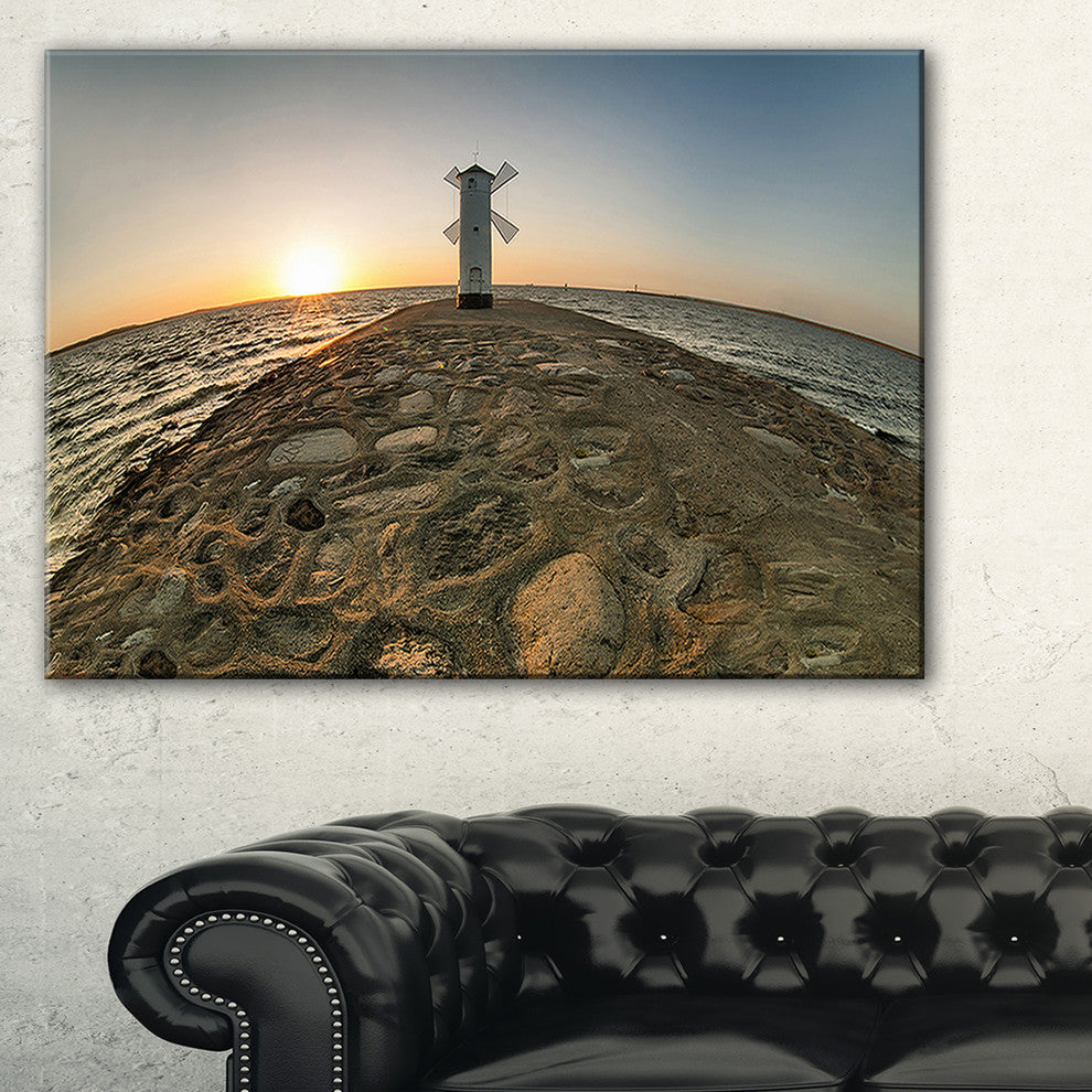 "Lighthouse Windmill Stawa Mlyny" Canvas Print