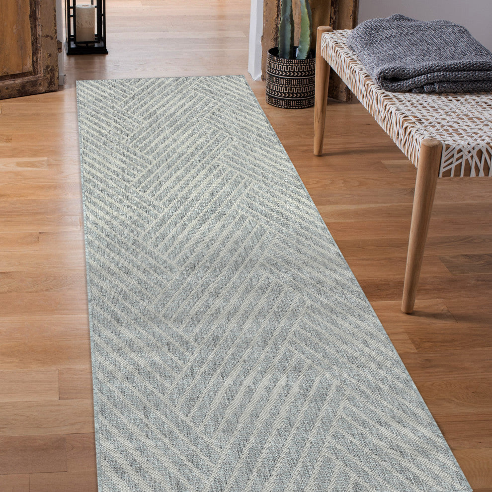 Maryland Abbel Runner, Cream, 2'4" x 8', Geometric