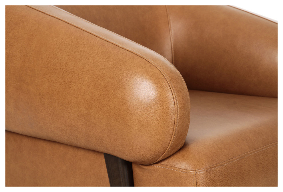 Devlin Lounge Chair Tan Leather