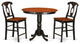 3 Pc Pub Table Set - Small Kitchen Table And 2 Counter Height Stool