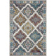 5" x 8" Blue Traditional Floral Motifs Area Rug