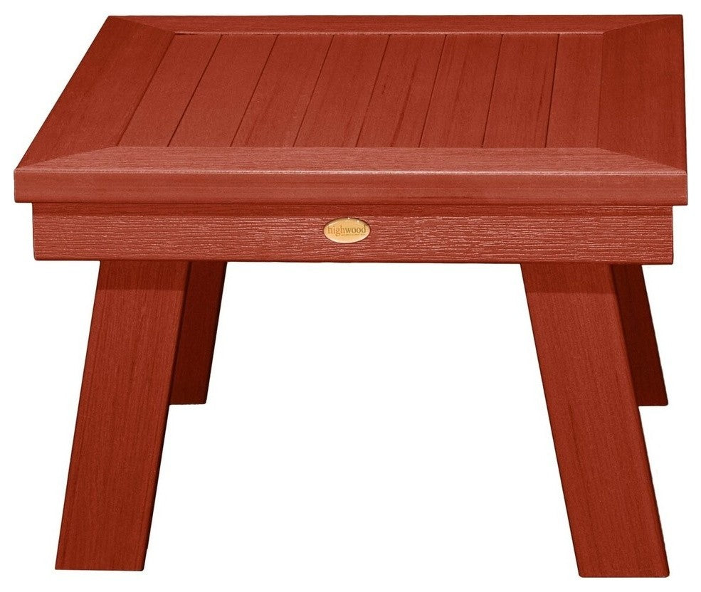Adirondack Outdoor Side Table, Rustic Red