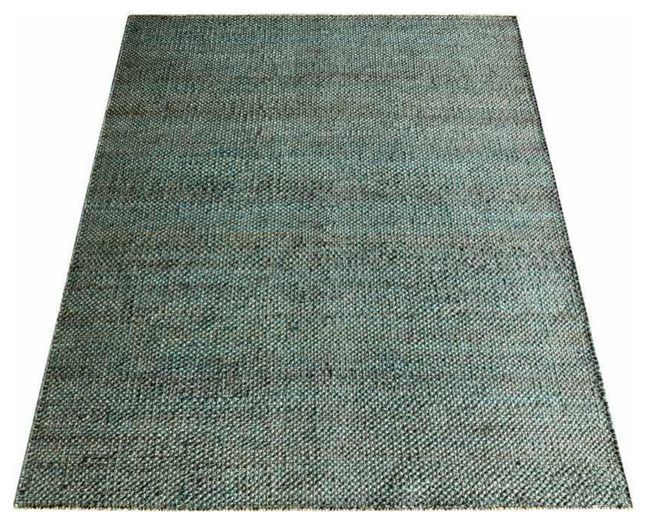 HAND WOVEN JUTE ECO-FRIENDLY SOLID AREA RUGS , Green, Solid, Outdoor Indoor