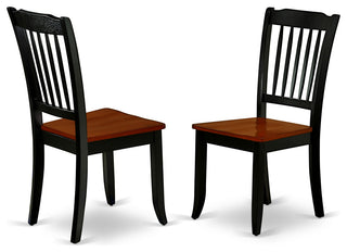 Hlda5-Bch-W 5Pc Round 42"Table And 4 Vertical Slatted Chairs