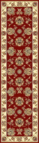 Cambridge 7340 Red, Ivory Floral Mahal, 2'2"x7'11" Runner