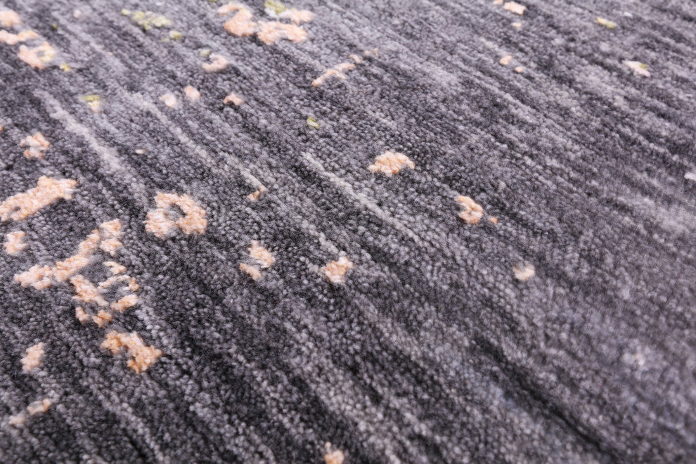 9' 0" X 12' 4" Wool and Silk Hand Knotted Modern Rug Q9243