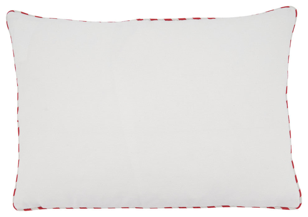 Throw Pillow Cover With Merry Christmas Design, 14"x20", White