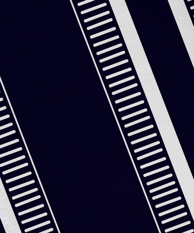 19x19", Dashing Stripe Stripe Print Napkin, Navy Blue, Set of 4