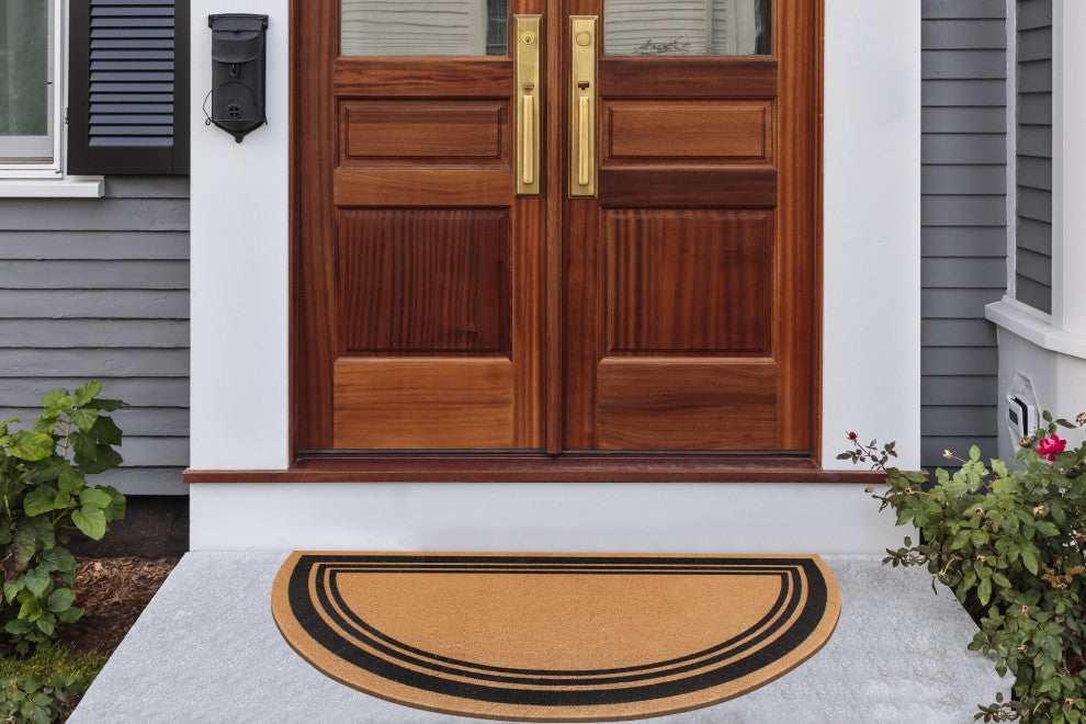 A1HC Natural Coir Flock Door Mat for Front Door, 30X60, Durable Doormat