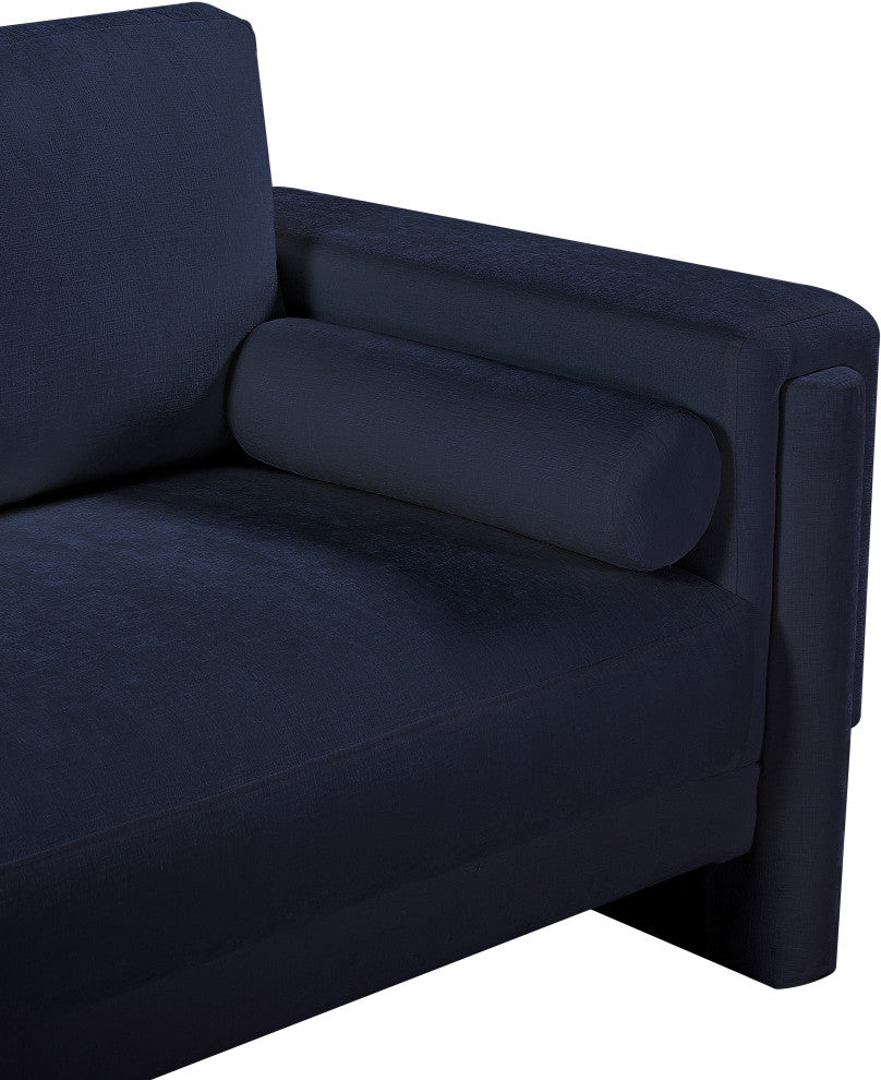 Madeline Chenille Fabric Upholstered Chair, Navy, Chair