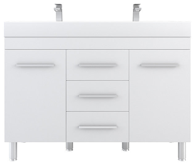 Ripley 48" Double Bathroom Vanity, White