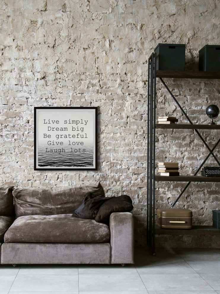 "Dream Big and Be Grateful" Framed Painting Print, 32x32
