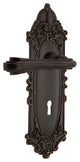 Victorian Plate With Keyhole Fleur Lever, Timeless Bronze, Passage, Non-Handed