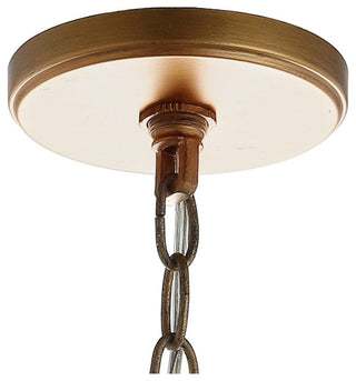 Thatcher Metal LED Pendant Light, 17", Gold, White