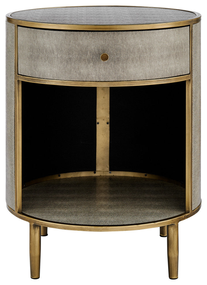 Loretta Faux Shagreen Side/ End Table