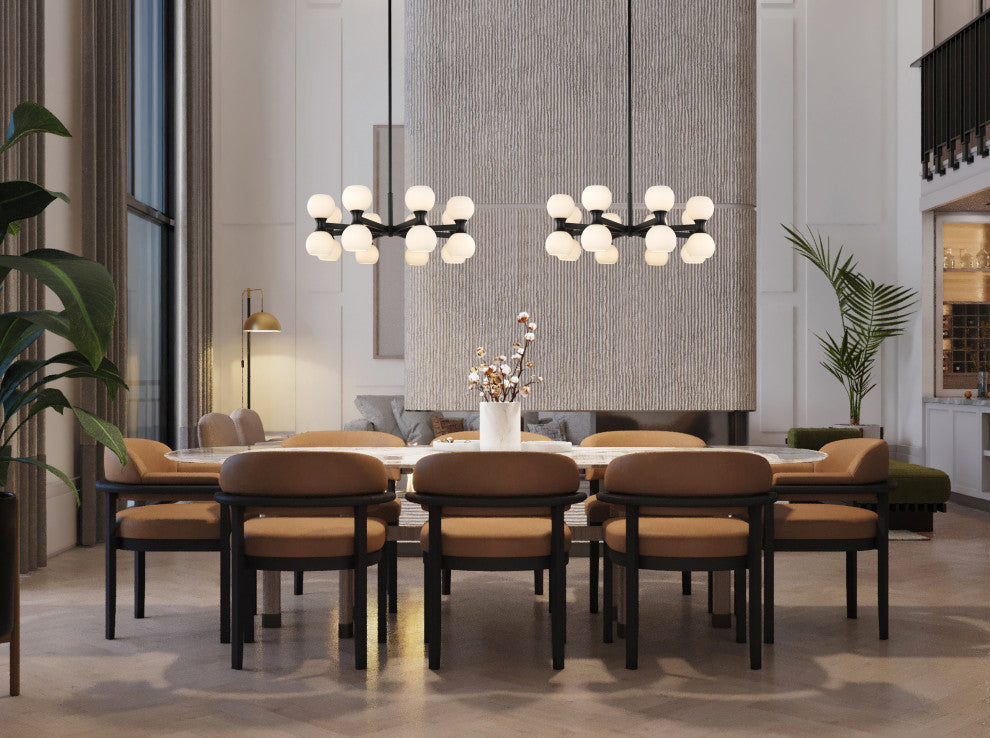 Z-LITE 16-Light Chandelier, Matte Black