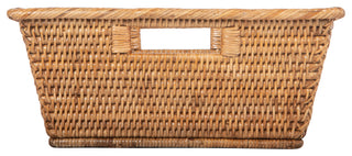 La Jolla Rectangular Multi Purpose Shelf, Storage Basket, Large, Honey-Brown