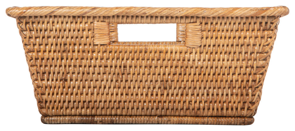 La Jolla Rectangular Multi Purpose Shelf, Storage Basket, Large, Honey-Brown