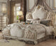 Acme Picardy Upholstered California King Bed, Antique White 26874CK