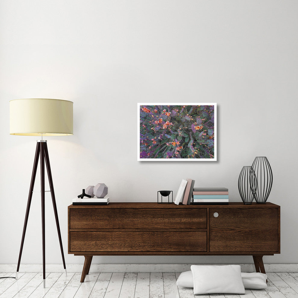 "Opuntia flowering, North America" Paper Print by Tim Fitzharris, 32"x23"