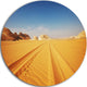 Road In White Desert Egypt, Modern Landscape Disc Metal Wall Art, 36"
