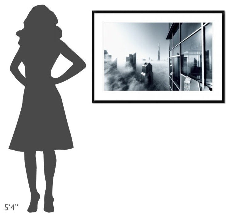"Foggy City" Framed Digital Print by Naufal, 44x30"