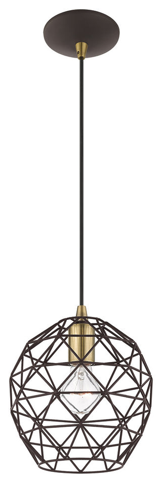Livex Lighting Bronze 1-Light Mini Pendant
