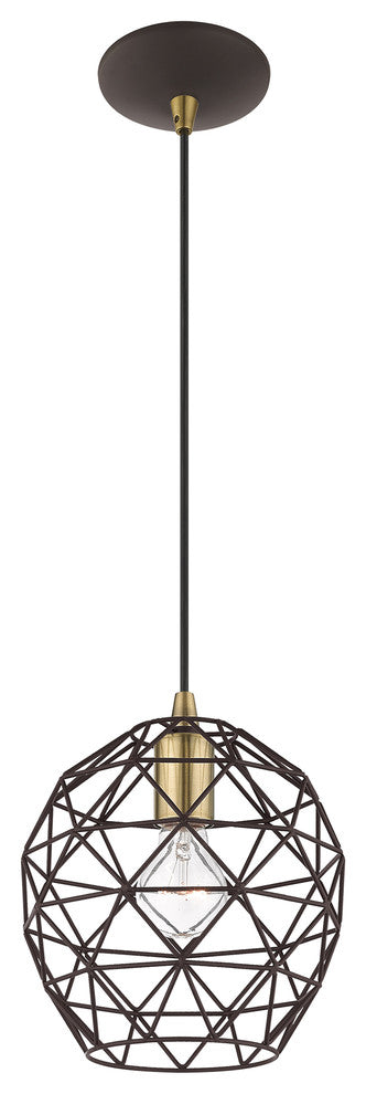 Livex Lighting Bronze 1-Light Mini Pendant