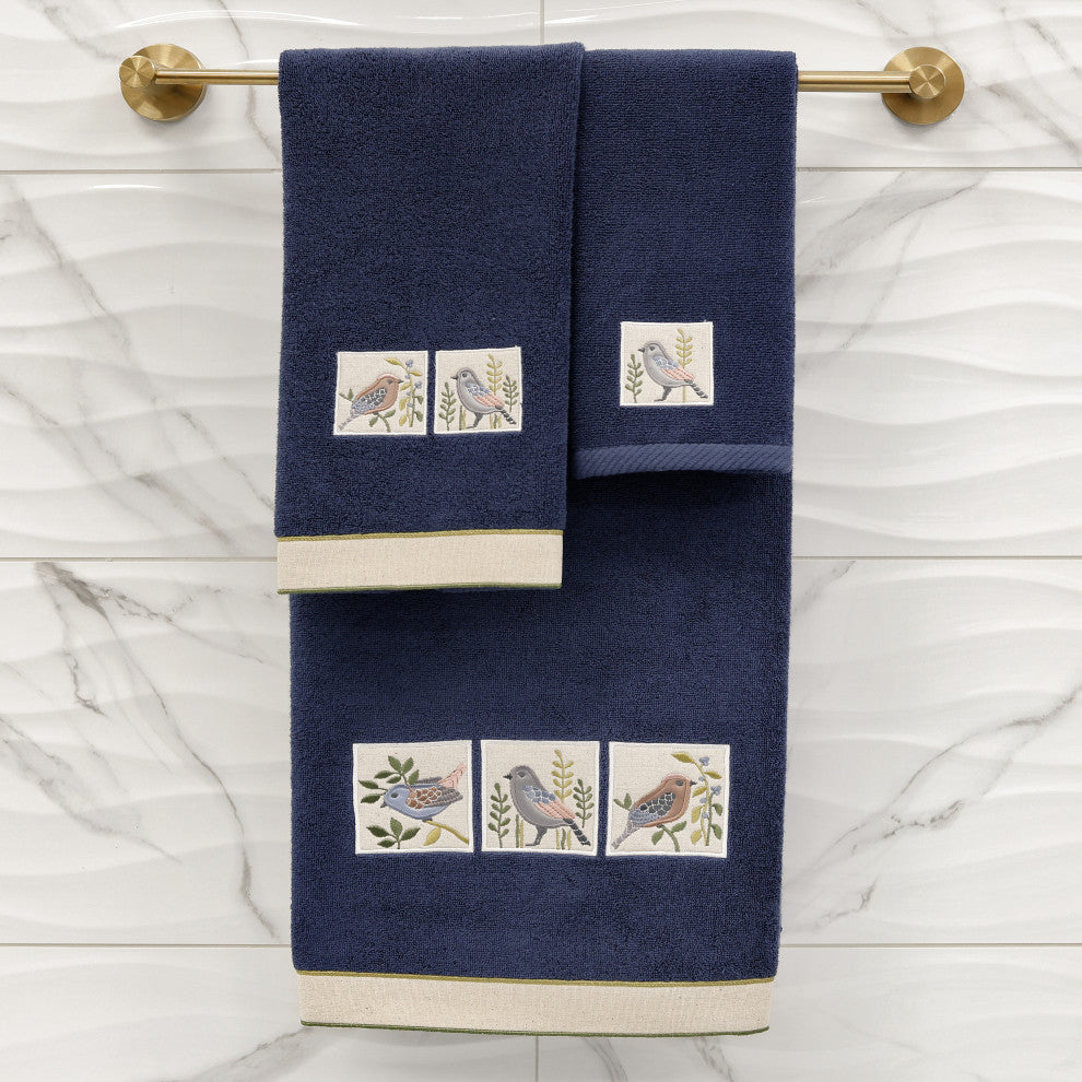 Linum Home Textiles 100% Turkish Cotton BELINDA 2PC Emb Fingertip Towel Set