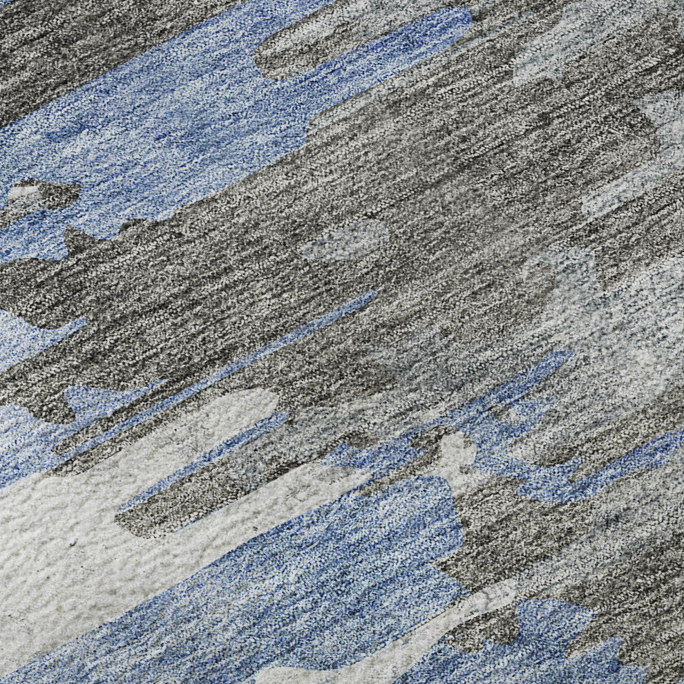 Premium Machine Washable Mayfield AMF704 Blue 10' x 14' Rug