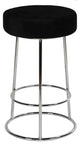 Bodiam Counterstool, Black Velvet, with Chrome, 24"