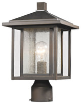Aspen 1 Light Outdoor in Oil Rubbed Bronze (Rnd. Base - not incl.)