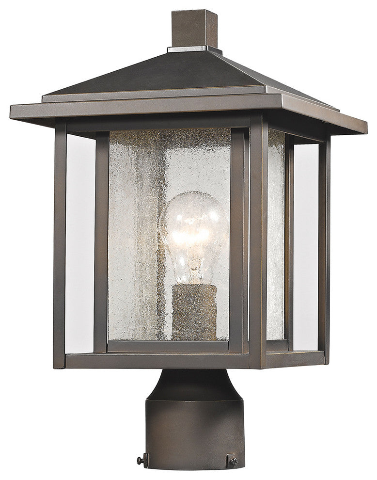 Aspen 1 Light Outdoor in Oil Rubbed Bronze (Rnd. Base - not incl.)
