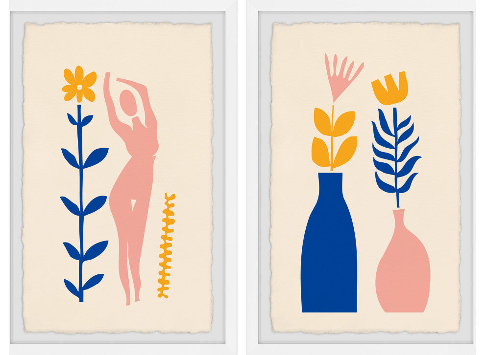 Beside the Sunflower Diptych, 2-Piece Set, 8x12 Panels